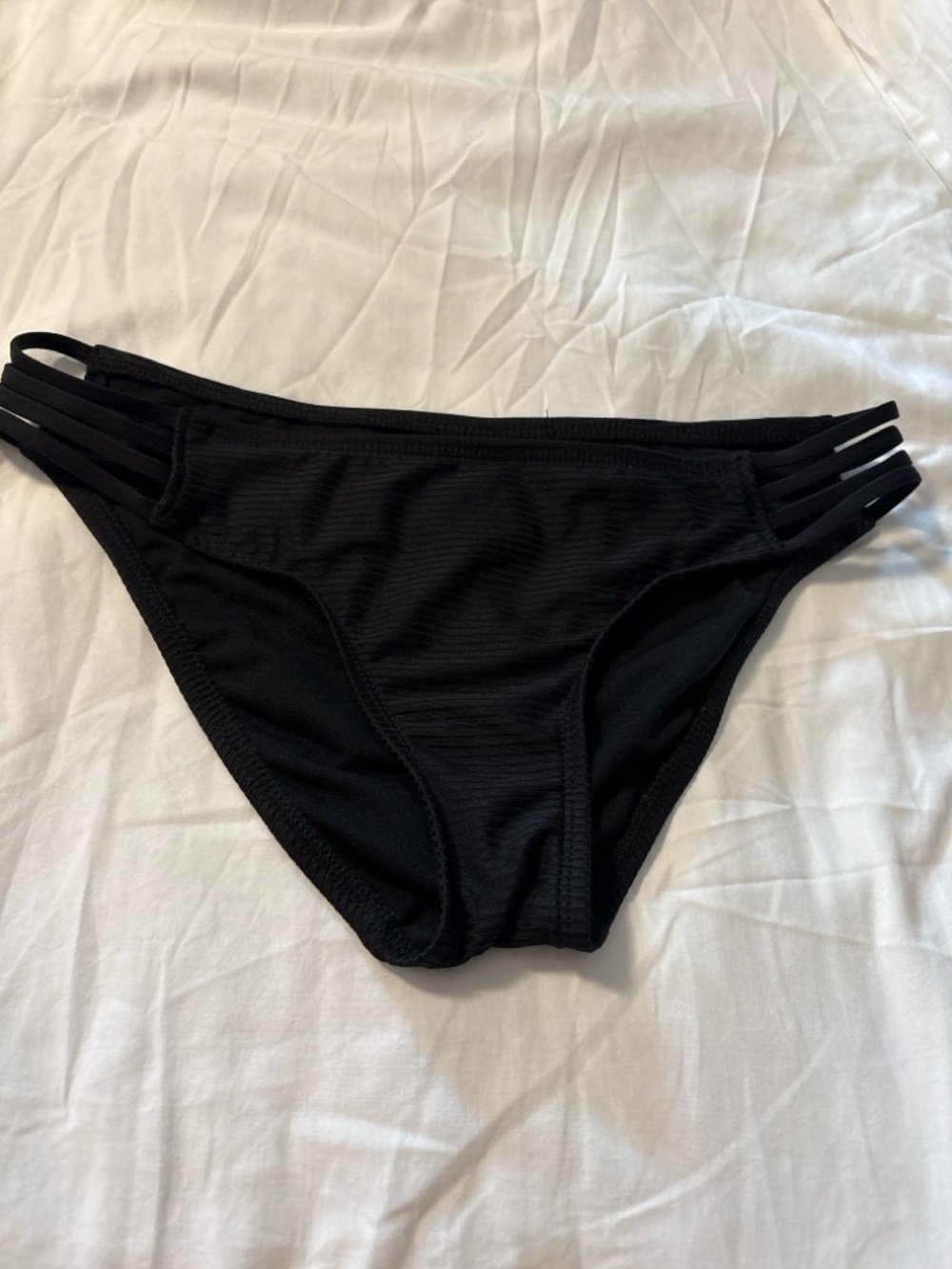 Mossimo Black Multi Strap Bikini Bottom Size Small